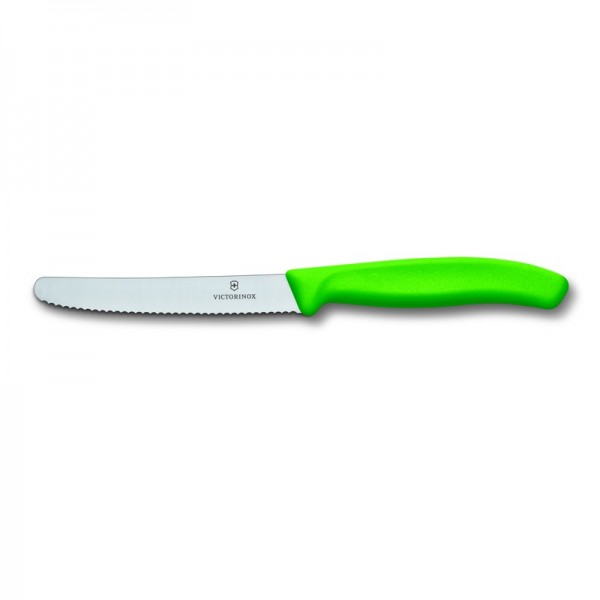 Victorinox Μαχαίρι κουζίνας 11 εκ. στρογγυλό, οδοντωτό Πράσινο 6.7836.L114
