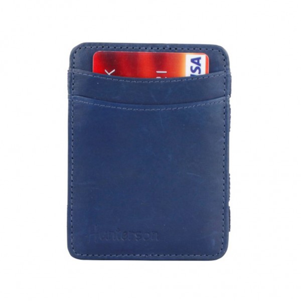 HUNTERSON Magic Coin Wallet RFID Leather Blue HU-MW-CP1-RFID-BLU