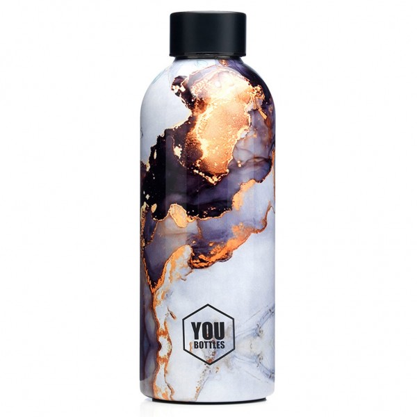 YOU BOTTLES Thermal Water Bottle 500ml Gold Marble YB 5021