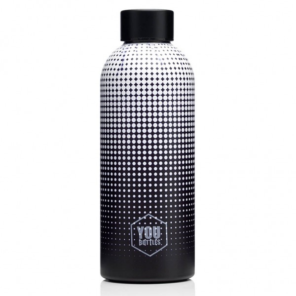 YOU BOTTLES Thermal Water Bottle 500ml Black & White YB 5018