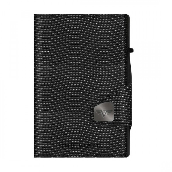 TRU VIRTU Πορτοφόλι Click & Slide Coin Pocket Lizard Black/Black 28104000307