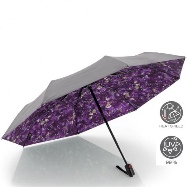 Knirps T Series Ομπρέλα Βροχής T.200 Duomatic Feel Purple with UV Coating (M) 32018558