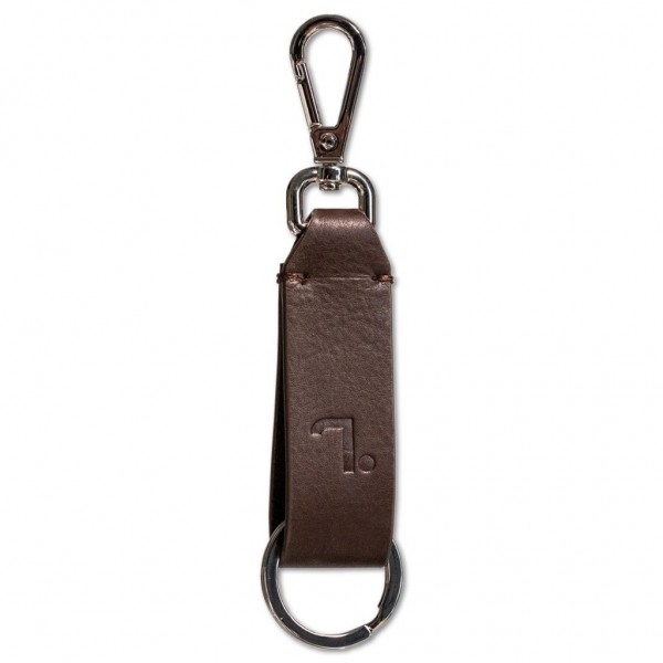SEVEN DOTS Δερμάτινο Μπρελόκ Prato Dark Brown Prato-00-009-DBR
