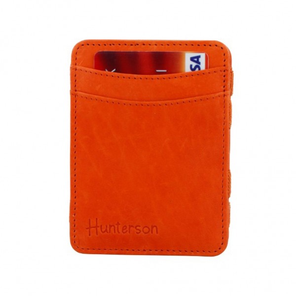 HUNTERSON Magic Coin Wallet RFID Leather Orange HU-MW-CP1-RFID-ORA