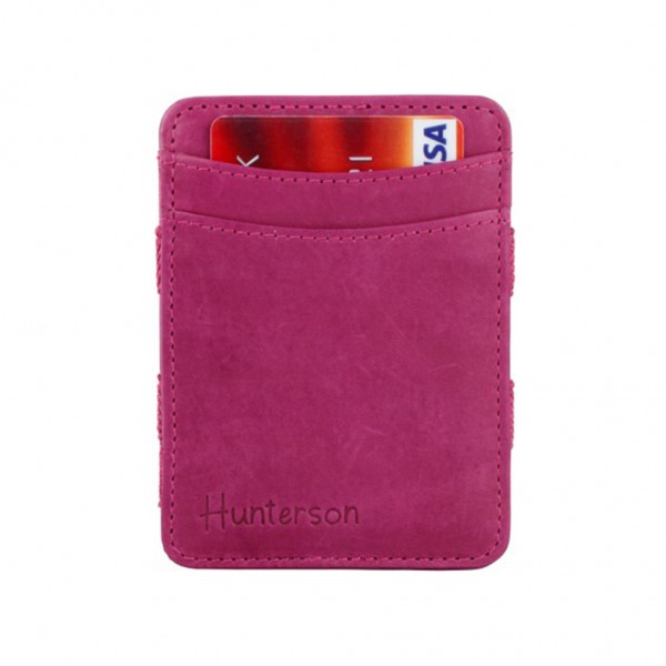 HUNTERSON Magic Coin Wallet RFID Leather Raspberry HU-MW-CP1-RFID-RAS