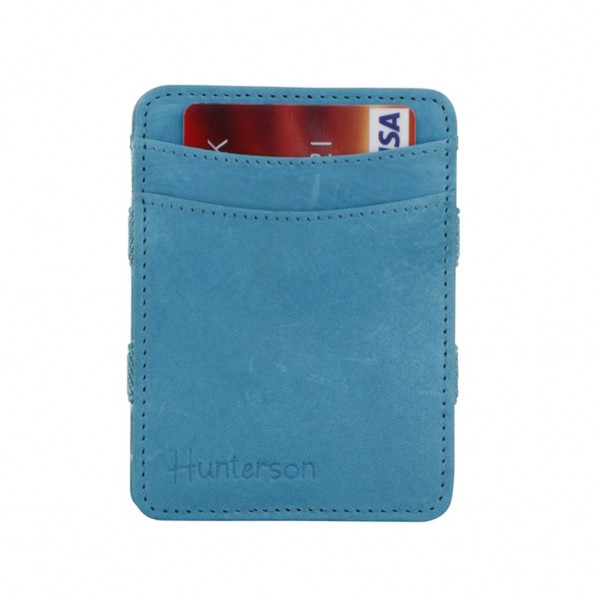 HUNTERSON Magic Coin Wallet RFID Leather Turquoise HU-MW-CP1-RFID-TUR