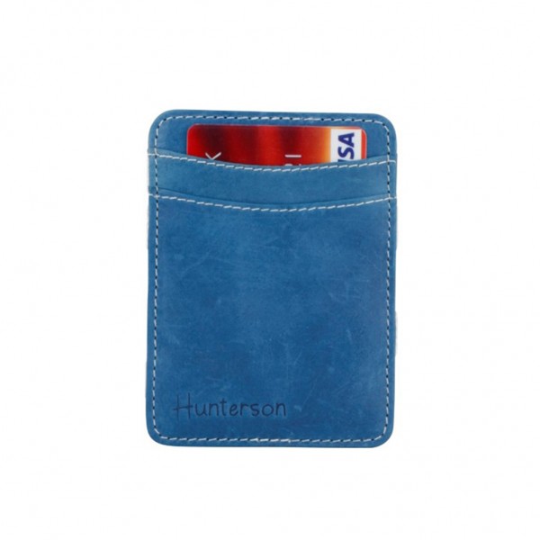HUNTERSON Magic Wallet RFID Leather Azur White HU-MW-CS1-RFID-AZWH
