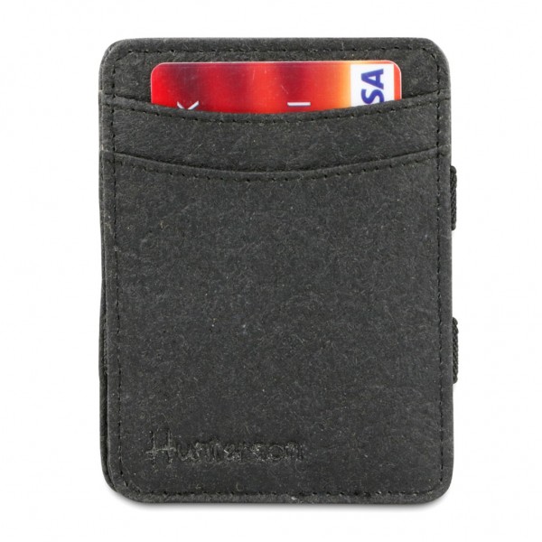 HUNTERSON Magic Wallet RFID Vegan Pinatex Charcoal HU-MW-CS1-RFID-CHA