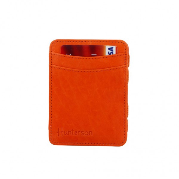 HUNTERSON Magic Wallet RFID Leather Orange HU-MW-CS1-RFID-ORA