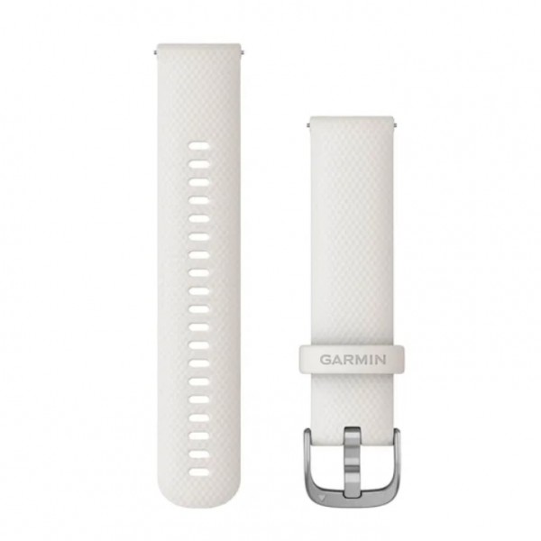 OEM Λουρί Σιλικόνης G-Color White/Silver για Garmin 20mm OEMDS4