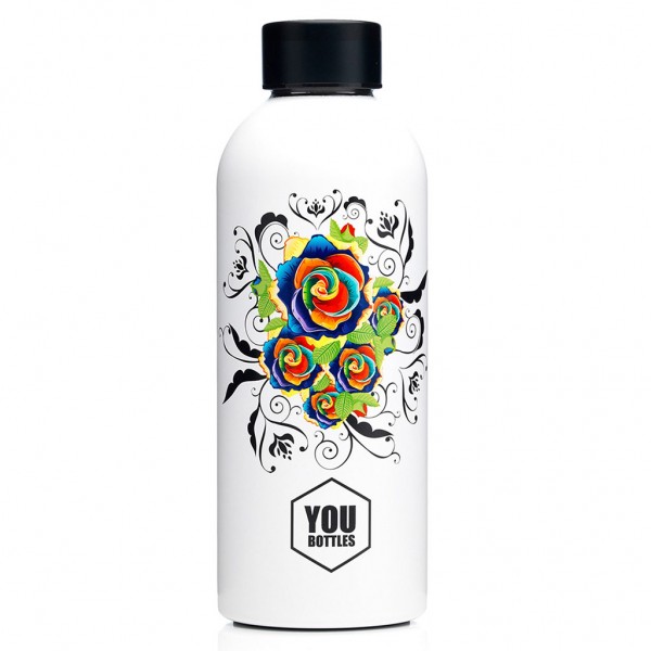 YOU BOTTLES Thermal Water Bottle 500ml Lucky Roses YB 5026