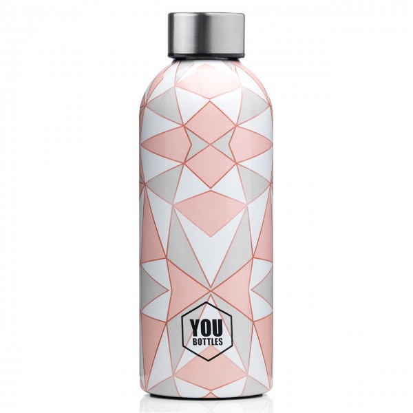 YOU BOTTLES Thermal Water Bottle 500ml Pink Art YB 5033